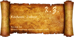 Kedves Zobor névjegykártya
